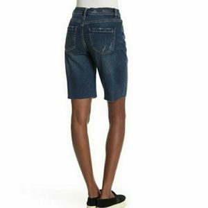 Blank NYC Denim Fray Hem Bermuda Shorts